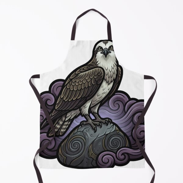 Item preview, Mystic Outlands — Osprey at a Loch Stone with a Solid Water Curl designed and sold by IllumeInk.