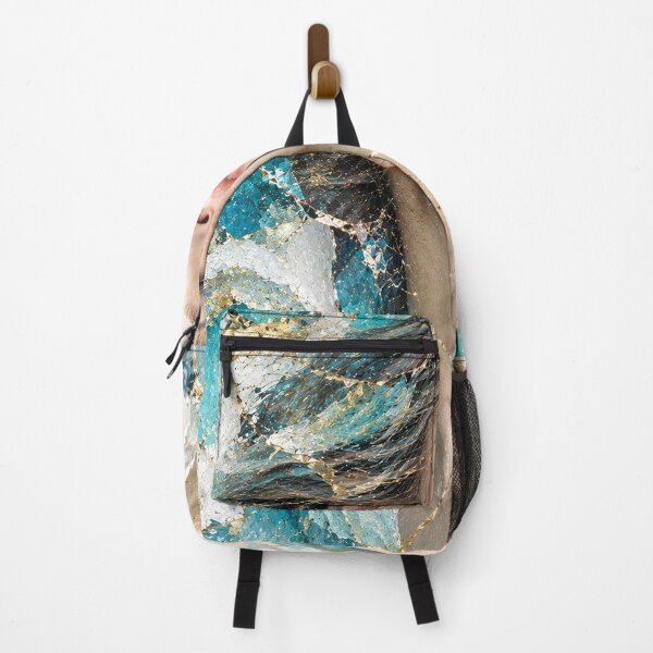 Item preview, Kintsugi Dreams - Ethereal Japanese Portrait in Teal and Gold designed and sold by KINTSUGI-LUMI.