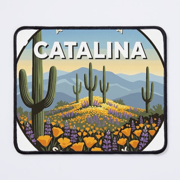 Item preview, Catalina State Park Arizona Wildflower Saguaro Badge Sticker designed and sold by DetourDgn.