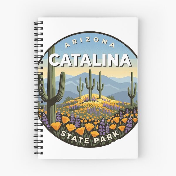 Item preview, Catalina State Park Arizona Wildflower Saguaro Badge Sticker designed and sold by DetourDgn.