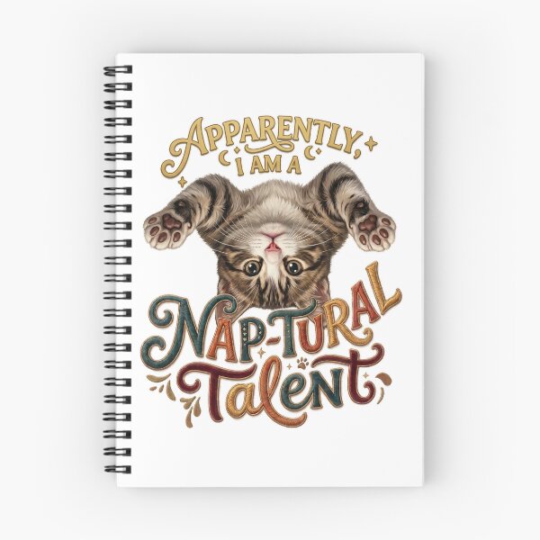 Item preview, Apparently I Am A Nap-tural Talent - Upside Down Funny Cat designed and sold by MeliMedO Art.