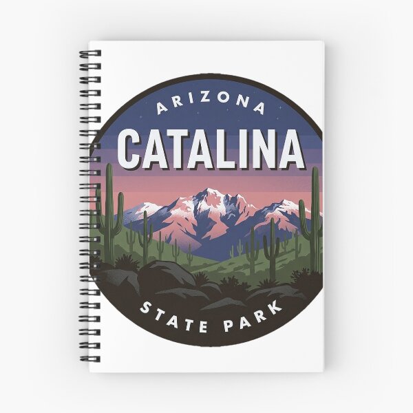 Item preview, Catalina State Park Arizona Winter Dusk Saguaro Badge Sticker designed and sold by DetourDgn.