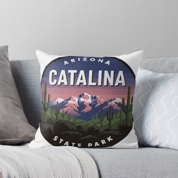 Item preview, Catalina State Park Arizona Winter Dusk Saguaro Badge Sticker designed and sold by DetourDgn.