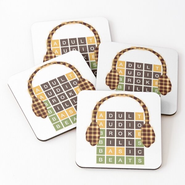 Item preview, Wordle Game Music Headphones Grid designed and sold by rsimsshop.