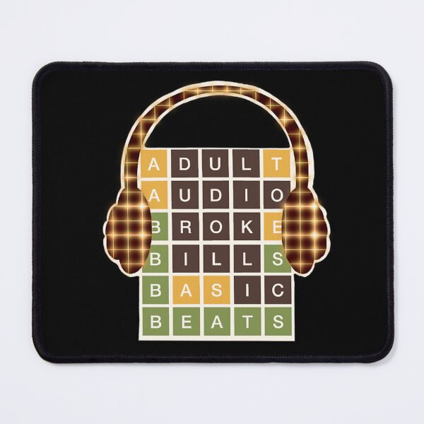 Item preview, Wordle Game Music Headphones Grid designed and sold by rsimsshop.