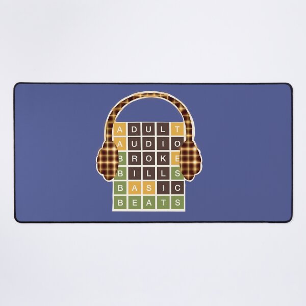 Item preview, Wordle Game Music Headphones Grid designed and sold by rsimsshop.