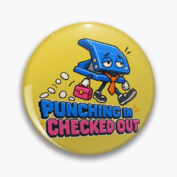 Item preview, PUNCHING IN CHECKED OUT designed and sold by BRIGHT BITS BOUTIQUE.