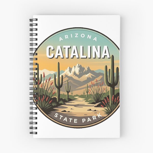 Item preview, Catalina State Park Arizona Desert Trail Round Badge Sticker designed and sold by DetourDgn.