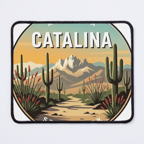 Item preview, Catalina State Park Arizona Desert Trail Round Badge Sticker designed and sold by DetourDgn.