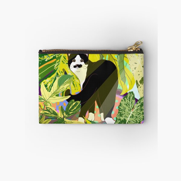 Item preview, A Mustache Tuxedo Cat’s Secret Foliage Corner designed and sold by pepinugroho.