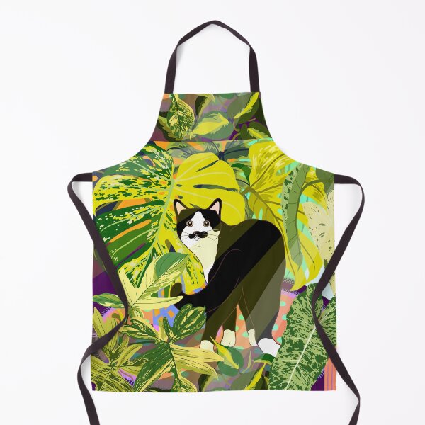 Item preview, A Mustache Tuxedo Cat’s Secret Foliage Corner designed and sold by pepinugroho.
