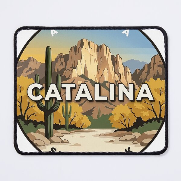 Item preview, Catalina State Park Arizona Pusch Ridge Saguaro Badge Sticker designed and sold by DetourDgn.