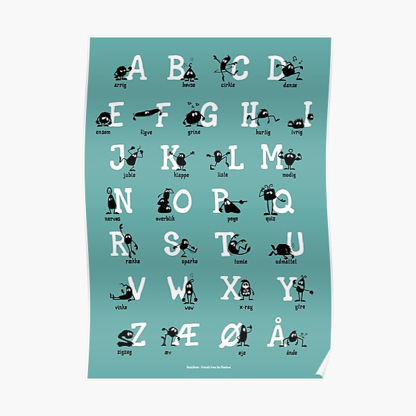 Alfabet - Turkis Poster