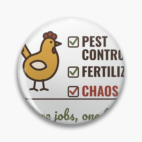 Item preview, Chickens Pest Control Fertilizer Chaos Funny Chicken Garden designed and sold by HenAndHeller.