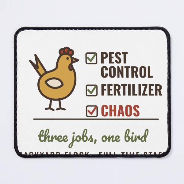 Item preview, Chickens Pest Control Fertilizer Chaos Funny Chicken Garden designed and sold by HenAndHeller.