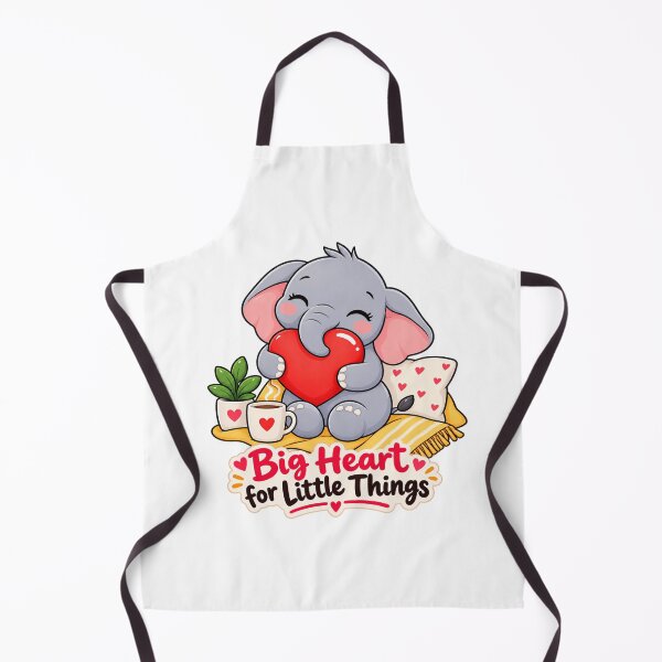 Item preview, Big Heart for Little Things – Cute Baby Elephant Love Illustration designed and sold by thesmilngnature.