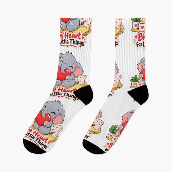 Item preview, Big Heart for Little Things – Cute Baby Elephant Love Illustration designed and sold by thesmilngnature.