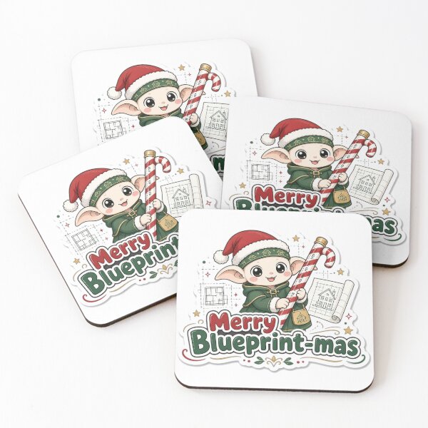 Item preview, Architect Christmas Merry Blueprint-mas Gift designed and sold by Soft Merch.