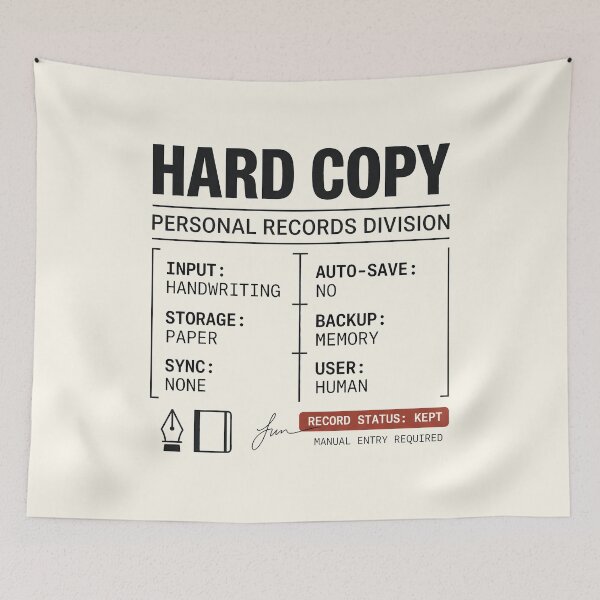 Item preview, Hard Copy Personal Records Division Analog Journaling designed and sold by SplashTastic.