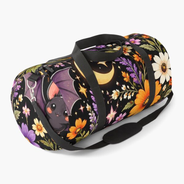 Item preview, Bat & Wildflower Midnight Pattern – Cute Gothic Halloween Floral designed and sold by RJACreative.