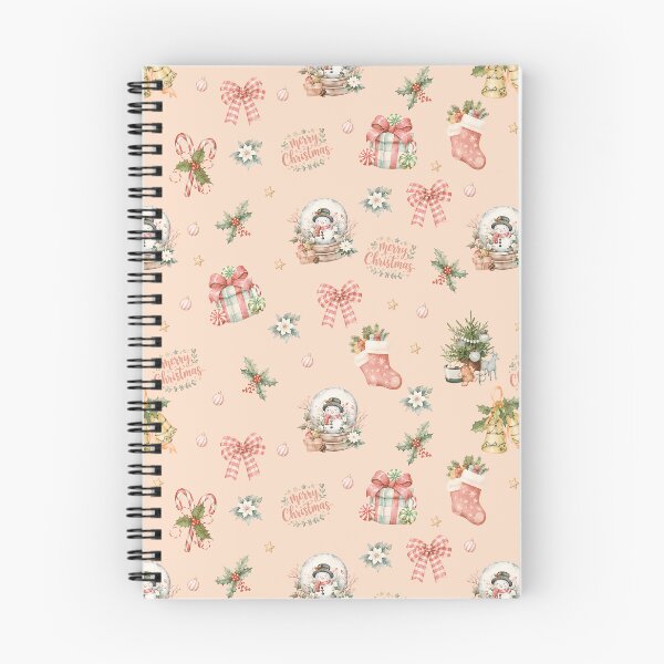 Item preview, Pastel Christmas Snow Globes, Bows & Gifts – Whimsical Holiday Pattern designed and sold by PaperyAndInk.