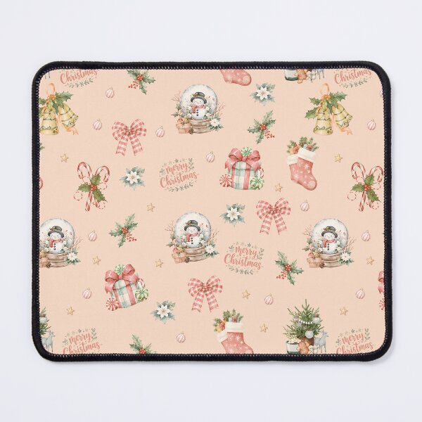 Item preview, Pastel Christmas Snow Globes, Bows & Gifts – Whimsical Holiday Pattern designed and sold by PaperyAndInk.