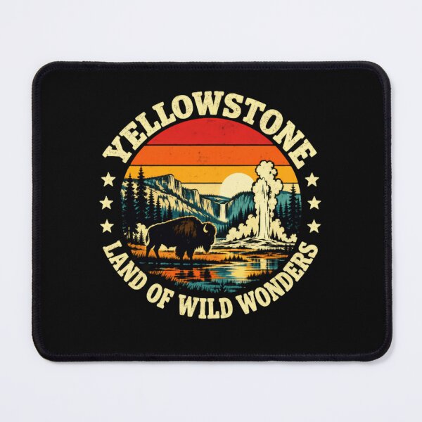 Item preview, Yellowstone Land Of Wild Wonders National Park Travel Bison Geyser Souvenir designed and sold by JonesFlora2025.