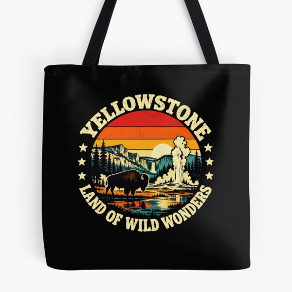 Item preview, Yellowstone Land Of Wild Wonders National Park Travel Bison Geyser Souvenir designed and sold by JonesFlora2025.