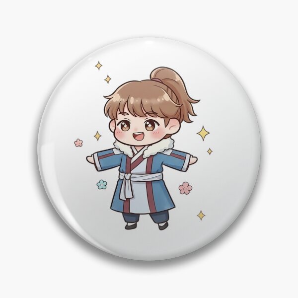 Item preview, Cute Hanbok Boy – Kawaii Chibi Korean Traditional Outfit designed and sold by iqralune.
