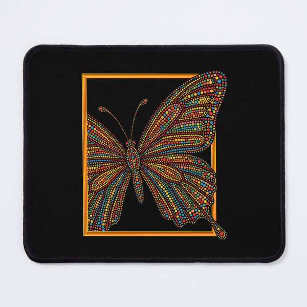 Item preview, Butterfly in Frame Pointillism Illustration designed and sold by Museum Of Non-Existing Art.