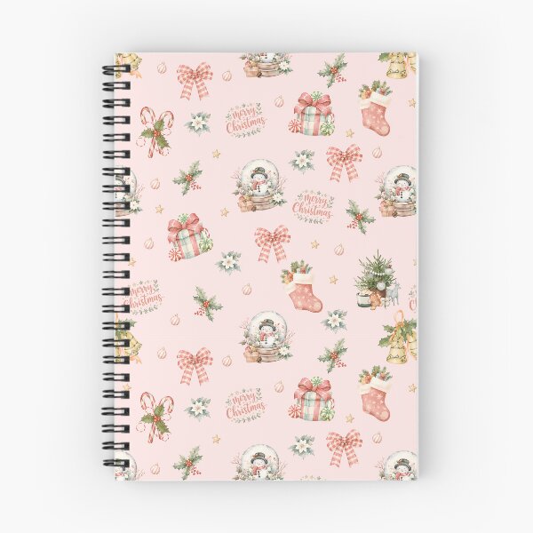 Item preview, Pastel Christmas Snow Globes, Bows & Gifts – Whimsical Holiday Pattern designed and sold by PaperyAndInk.