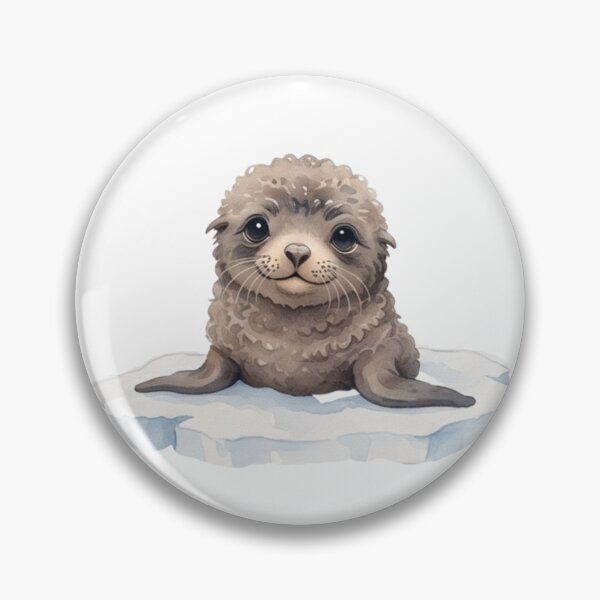 Item preview, Adorable Arctic Fur Seal Pup Watercolour Illustration designed and sold by made by Golightly x.