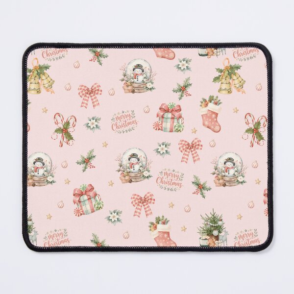 Item preview, Pastel Christmas Snow Globes, Bows & Gifts – Whimsical Holiday Pattern designed and sold by PaperyAndInk.