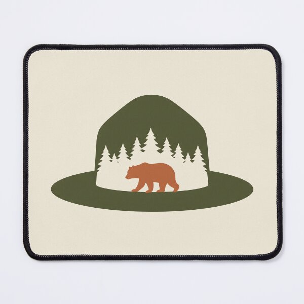 Item preview, Park Ranger Hat Bear Pine Forest Wilderness Minimalist designed and sold by SplashTastic.