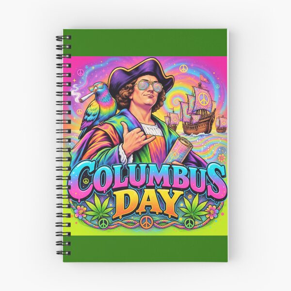 Item preview, Psychedelic Columbus Day Groovy Shaka Pirate designed and sold by Nela-&-Lena.