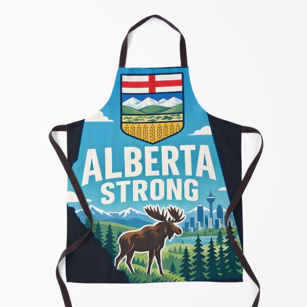 Item preview, Alberta Strong Canada Forever Map Skyline Crest Cute designed and sold by HowToCanadian.