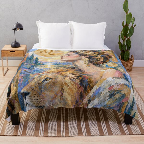 Item preview, Leo Zodiac Lion Painting – Astrology & Celestial Art designed and sold by GalleryKauffeld.