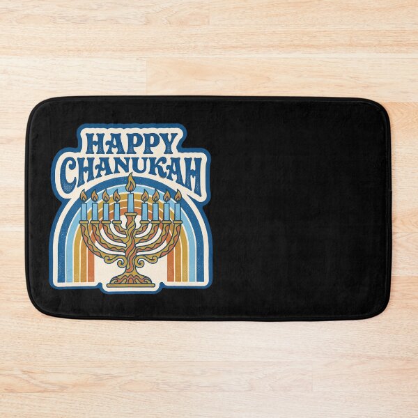 Item preview, Happy Chanukah — Retro 70s Groovy Hanukkah Menorah designed and sold by TheCalmEdit.