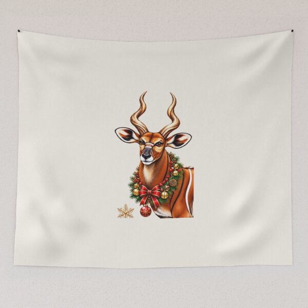 Item preview, Merry Christmas Kudu Holiday Design designed and sold by annenambiro.