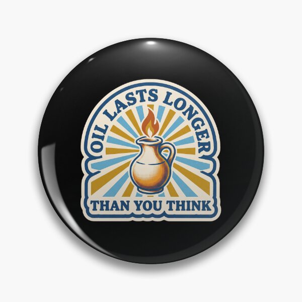 Item preview, Hanukkah Retro Oil Jug — Oil Lasts Longer designed and sold by TheCalmEdit.