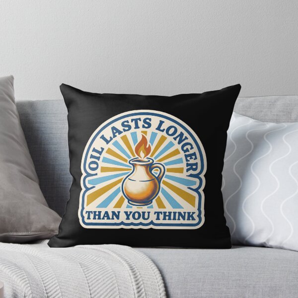 Item preview, Hanukkah Retro Oil Jug — Oil Lasts Longer designed and sold by TheCalmEdit.