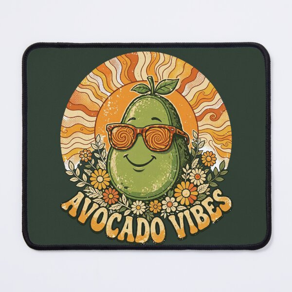 Item preview, Retro Avocado Vibes Vintage Botanical Smile designed and sold by LenNo9881.