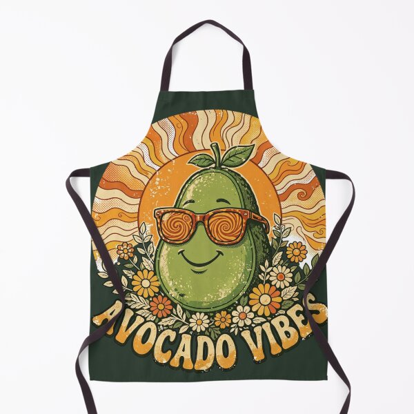 Item preview, Retro Avocado Vibes Vintage Botanical Smile designed and sold by LenNo9881.
