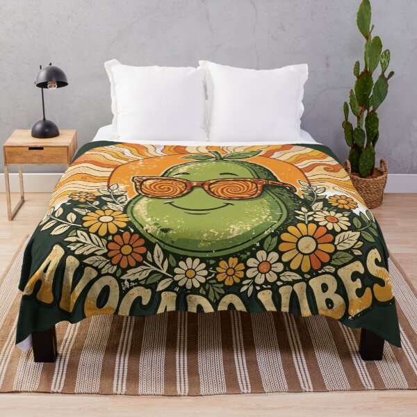 Item preview, Retro Avocado Vibes Vintage Botanical Smile designed and sold by LenNo9881.
