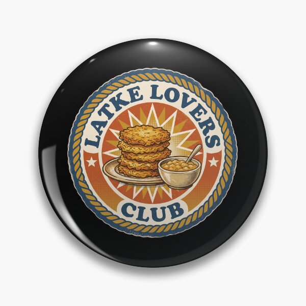 Item preview, Latke Lovers Club — Retro 70s Hanukkah Badge designed and sold by TheCalmEdit.