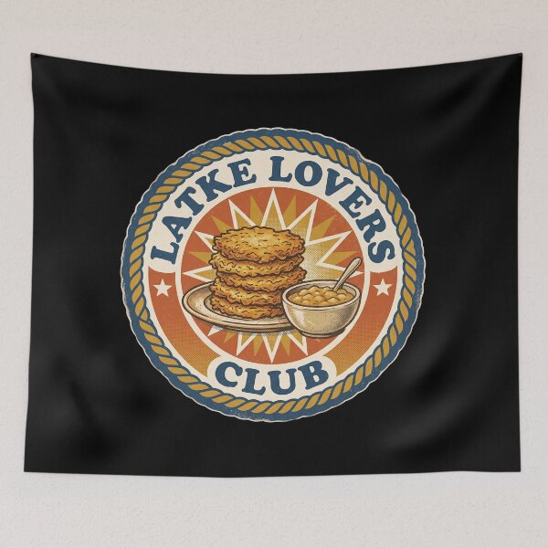 Item preview, Latke Lovers Club — Retro 70s Hanukkah Badge designed and sold by TheCalmEdit.