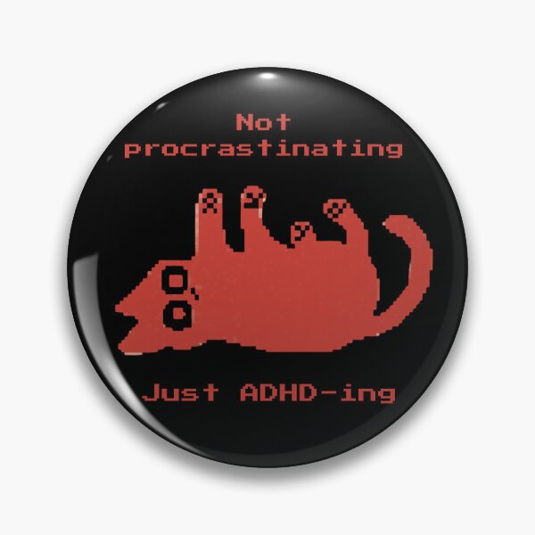 Item preview, Not Procrastinating Just ADHD-ing Funny ADHD Cat designed and sold by T-version.