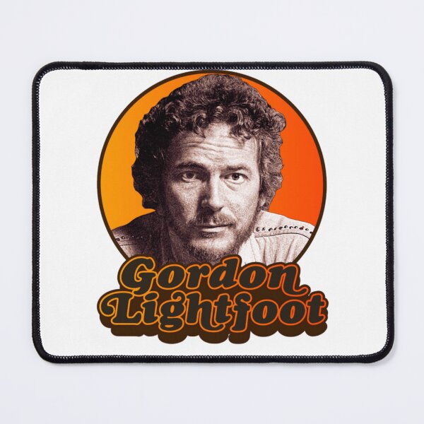 Item preview, Gordon Lightfoot Retro Orange Circular Portrait designed and sold by ClevelaSchmitt.