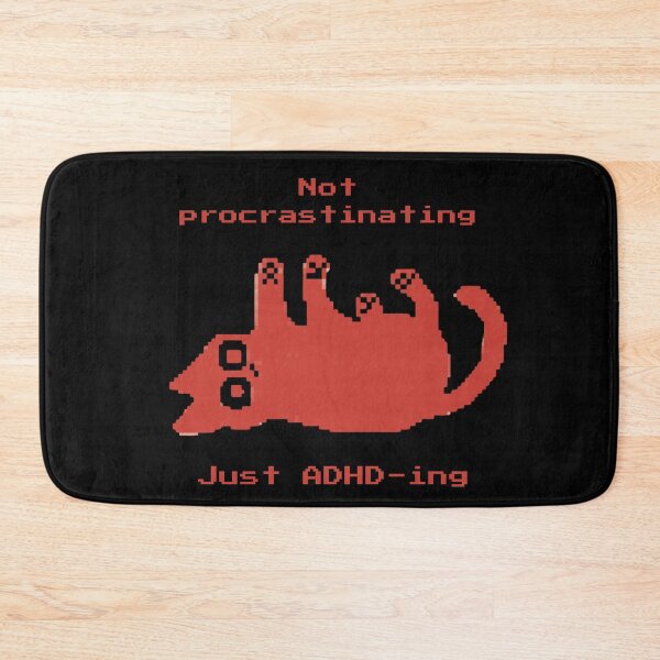 Item preview, Not Procrastinating Just ADHD-ing Funny ADHD Cat designed and sold by T-version.