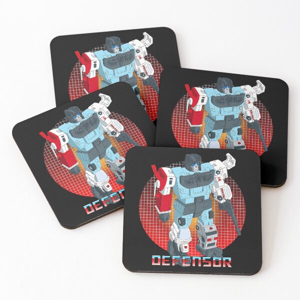 Item preview, Red Blue White Light Blue Armored Robot Standing In Grid designed and sold by VictoriaShar.